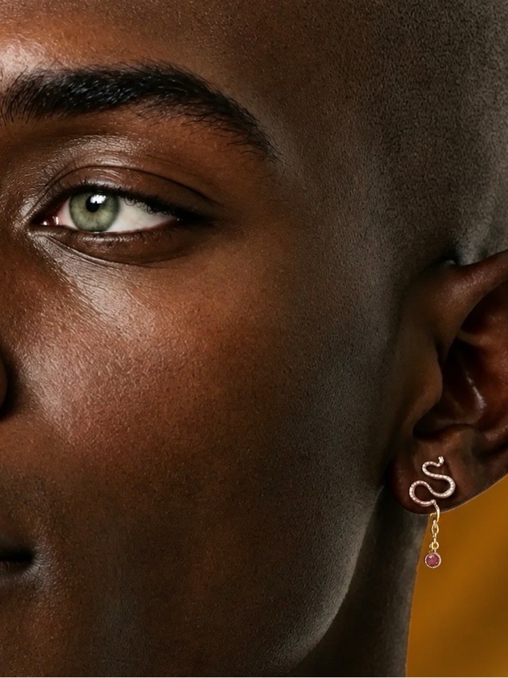 Poppy Finch 14k Serpent Design with Ruby Accent Drop Earrings. Brand New!